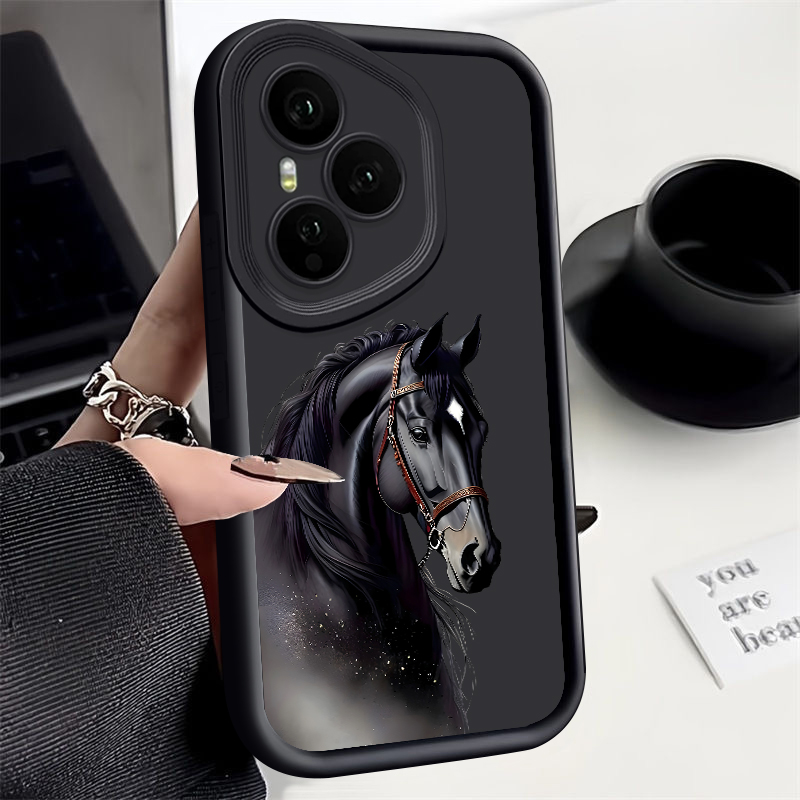 Honor Tablet Accessories - جراب هاتف بتصميم حصان إبداعي لهواتف