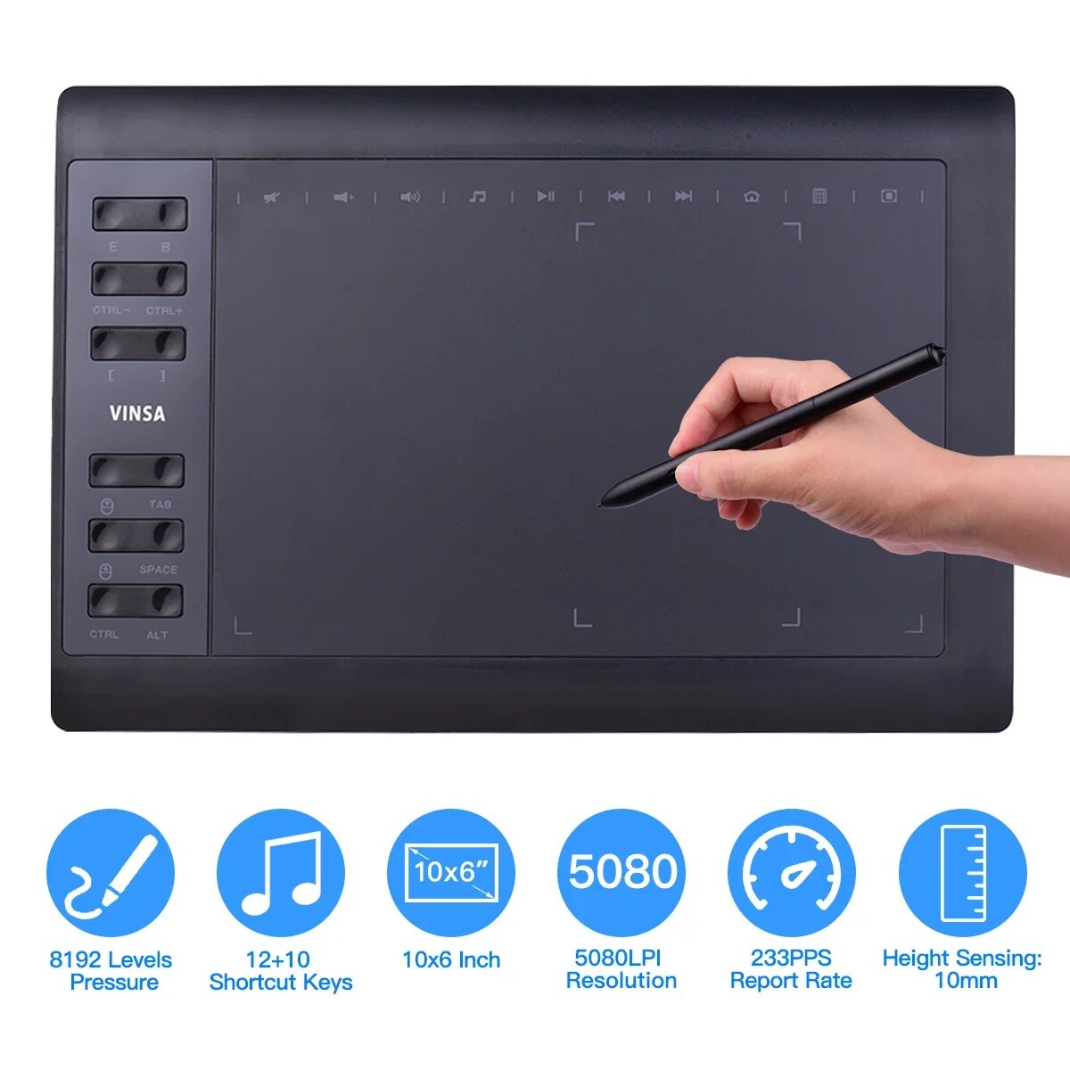 Graphic Tablet Accessories - جهاز لوحي لرسم الرسومات الاحترافي ،