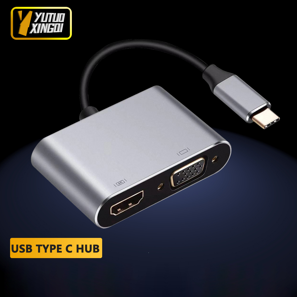 محول USB نوع C إلى VGA بدقة 4K - مراجعة Usb Hub Type C وسعره
