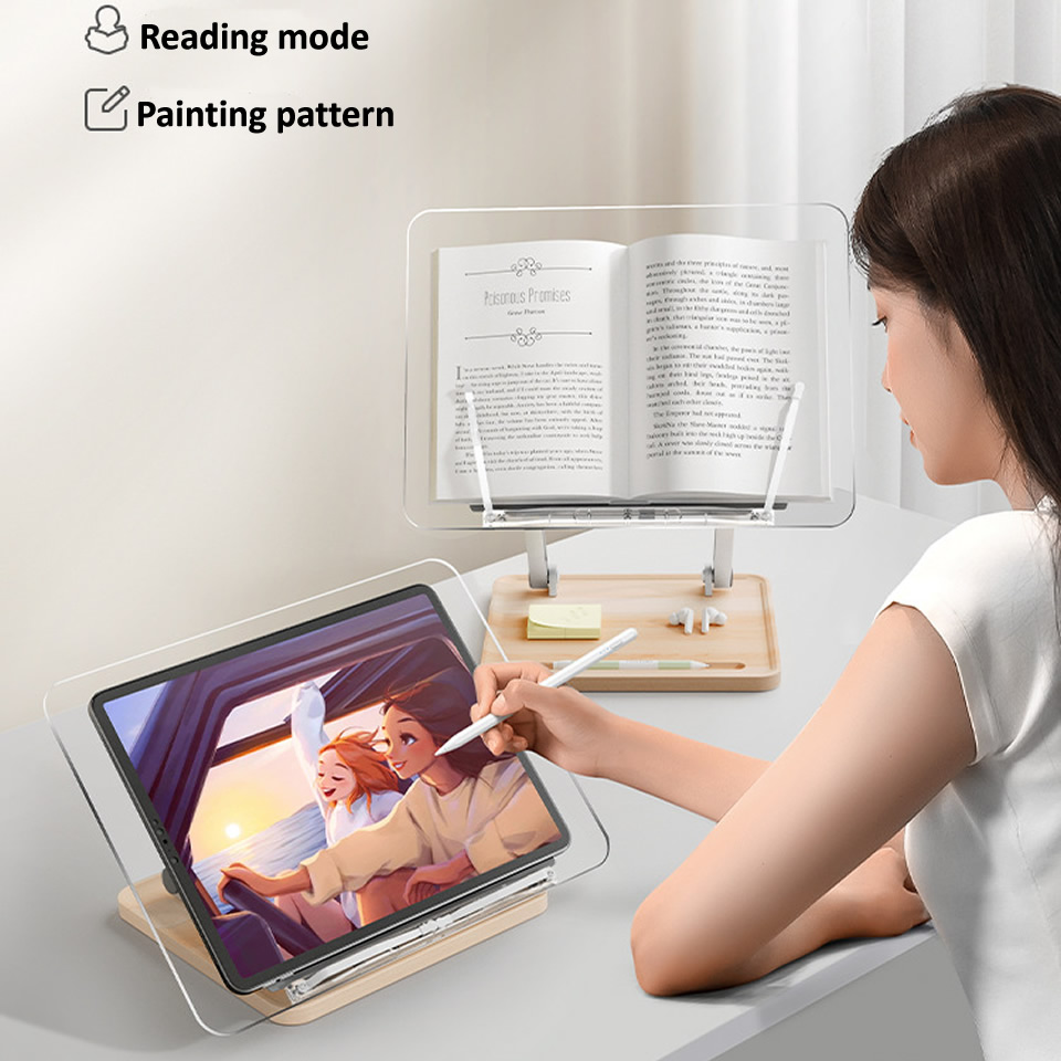 حامل قراءة خشبي مع إضاءة، حامل - مراجعة Laptop Tablet Accessories وسعره